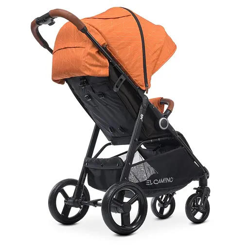 Детская прогулочная коляска-книга El Camino ME 1024 X4 Orange Lines Оранжевая - фото 6