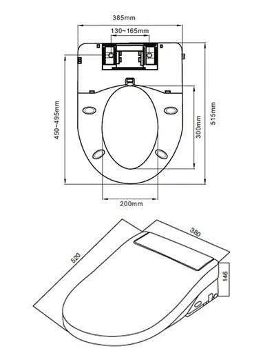 Электронная крышка-биде AM.PM Pleasure Seat CEB7851WH, Белый - фото 2