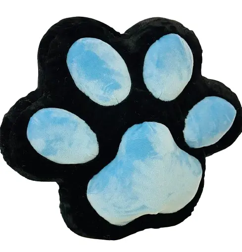 М’яка іграшка Подушка Лапка, середня, чорно-блакитна, 45x47 см
