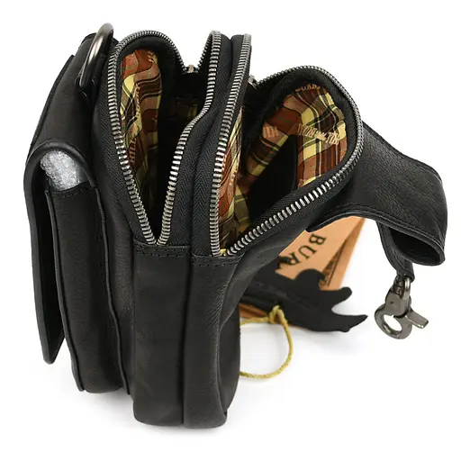 Кожаная сумка чехол Hill&Burry через плечо 23х14х7.5 см sum0028201 - фото 6