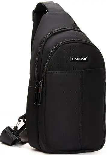 Мужская сумка слинг тканевая, черный Lanpad sum0028752 - фото 1