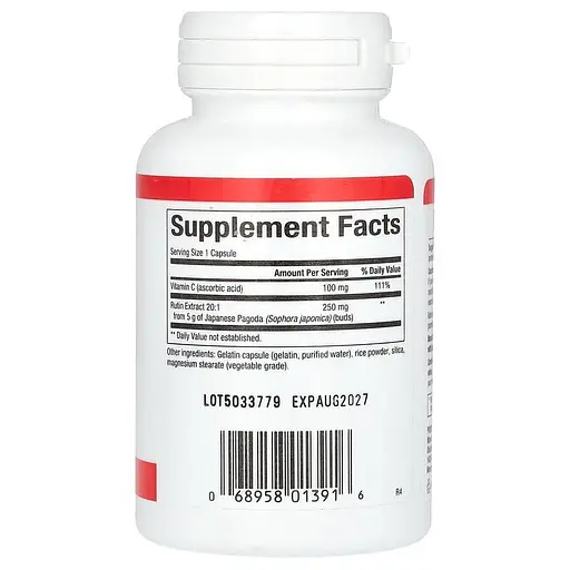 Рутин Natural Factors Rutin 250 mg, 90 капсул - фото 2