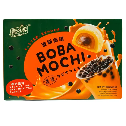 Боба мочі (моті) Yuki & Love зі смаком тайського молочного чаю 180 г