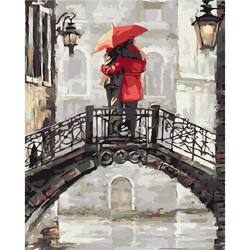 Картина по номерам Влюбленные под дождем Brushme 40x50 см разноцветная 000277467