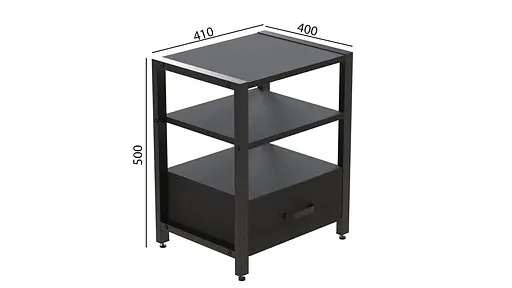 Тумба универсальная Вивьен 1/1 50x41x40 черный ДСП Сосна Кембра 16мм FRD-104144 - фото 5