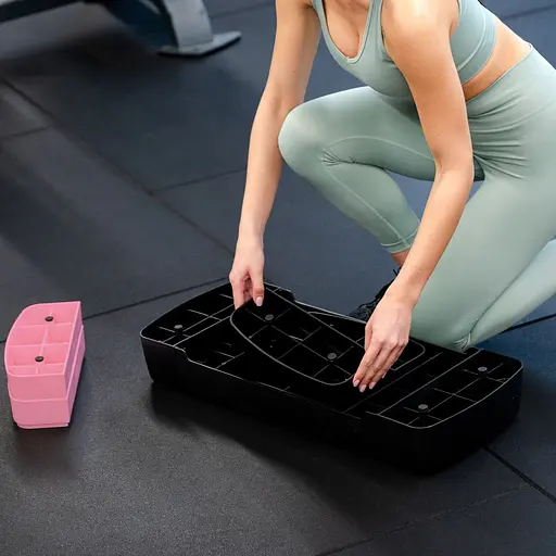 Степ-платформа Gymtek 3-х рівнева чорно-рожева - фото 6