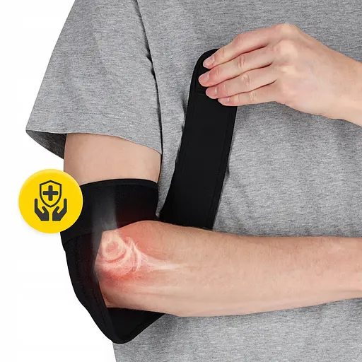 Фіксатор (бандаж) для ліктьового суглоба 4FIZJO MED 1 шт універсальний Black (P-5905973407380) - фото 6