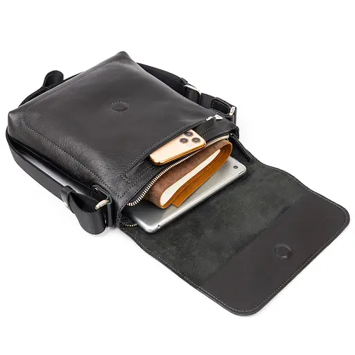 Сумка кожаная мужская GRANDE PELLE 21х23х4,5 см sum0012522 - фото 3