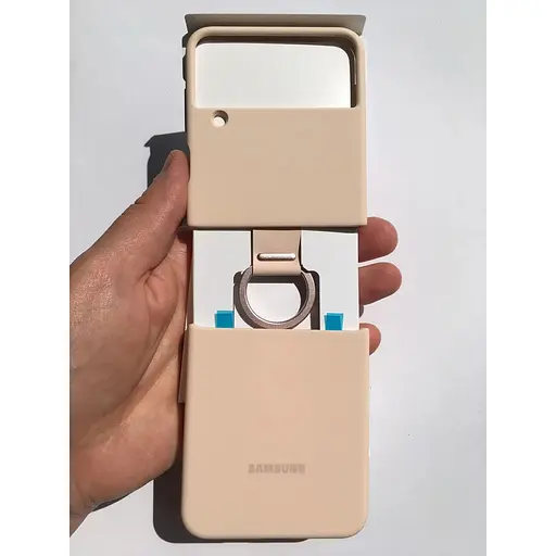 Оригінальний силіконовий чохол із кільцем Samsung для Galaxy Z Flip4 Silicone Cover with Ring Pink EF-PF721TPEGUA - фото 2