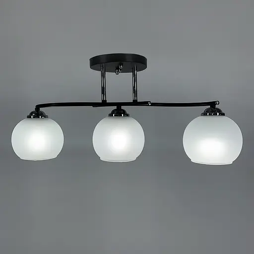 Стельова люстра в чорному корпусі на 3 плафони | Арт. 50568/3B | Line F - фото 4