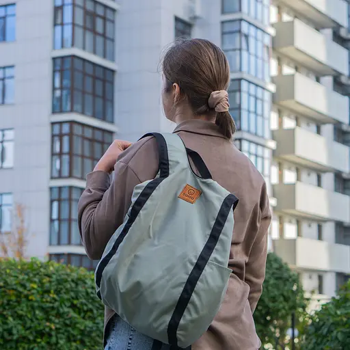 Рюкзак-антивор OOLOO Капля 45х27х14 см, оливковый 631/414 - фото 7