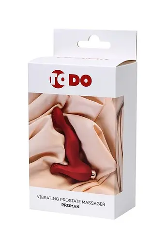 Стимулятор простати ToDo Vibrating Prostate Massager Proman, 12.5 см червоний - фото 5