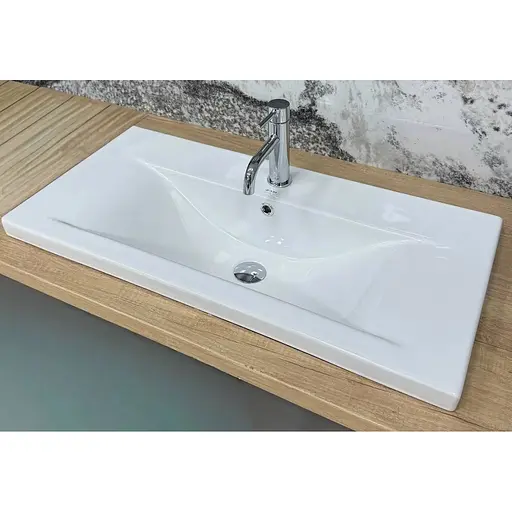 Умивальник VBI Fanusa 80 white врізний VBI-018065, Білий - фото 1