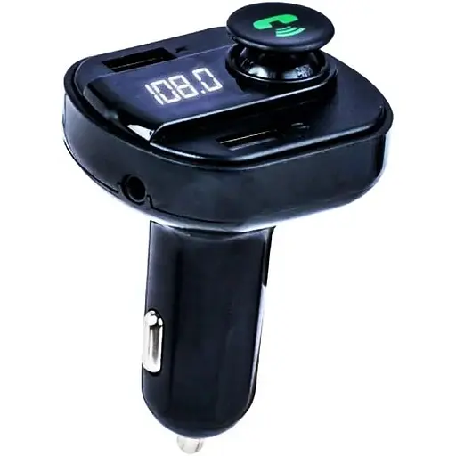 Автомобільний Bluetooth модулятор трансмітер FM USB зарядка X16 Wireless Car KIT Чорний - фото 4