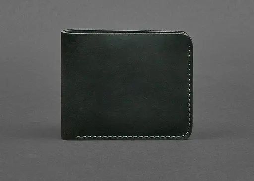 Мужской кожаный портмоне 4.1 (4 кармана) зеленый - фото 1