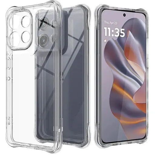 TPU чехол GETMAN Ease logo усиленные углы Full Camera для Motorola Moto G75 5G Бесцветный (прозрачный)