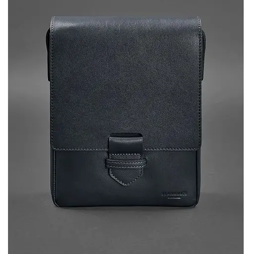 Чоловіча шкіряна сумка-месенджер Esquire синя - фото 1