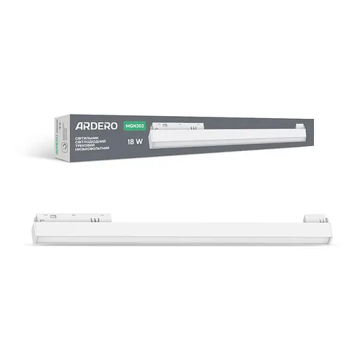 Светодиодный магнитный трековый светильник Ardero MGN302 18Вт 4000K белый - фото 1