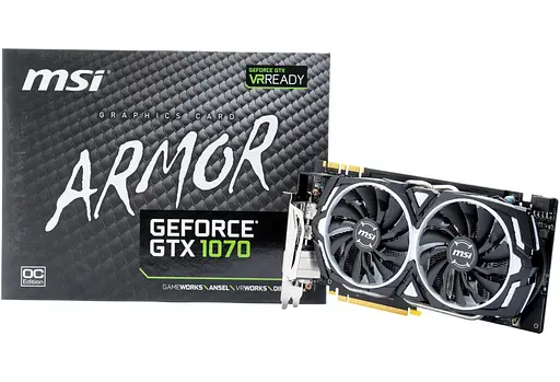 Видеокарта MSI GTX 1070 8Gb Armor OC (GTX 1070 ARMOR 8G OC) (GDDR5, 256 bit, PCI-E v3.0) Б/у - фото 4