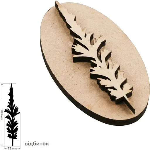 Штамп для вибійки Rosa Talent №5 Ботаніка 2.5x10см - фото 1