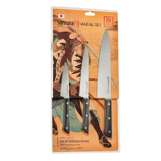 Набор кухонных ножей из 3-х предметов Samura Harakiri SHR-0220B - фото 2