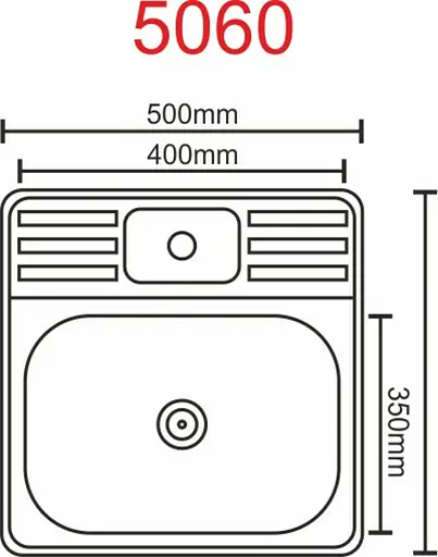Кухонная мойка из нержавеющей стали Valeso сатин 5060 (0,7/160 мм), Satin - фото 2