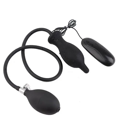 Надувной анальный расширитель с вибрацией 3,8 см х 7 см, 10 режимов - фото 1