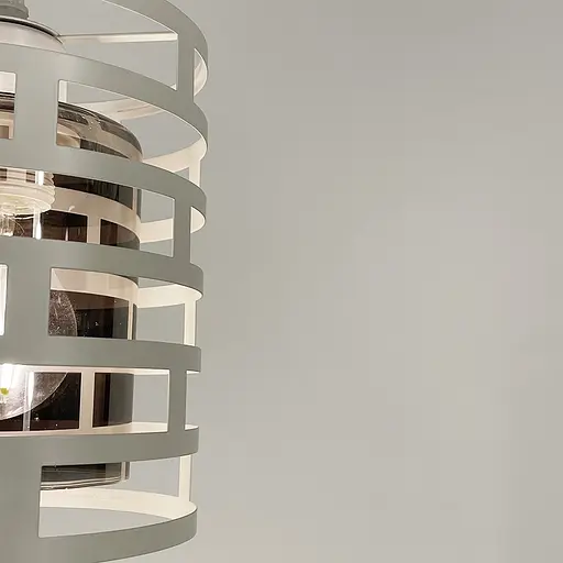 Підвіс в стилі LOFT у білому корпусі із графітовим плафоном Line.F 12728/1 WT+GR - фото 4