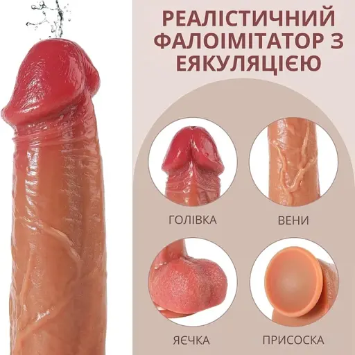 Фалоімітатор I’MCUM Real Cum Master з функцією еякуляції Тілесний (IM-KYJ220) - фото 6