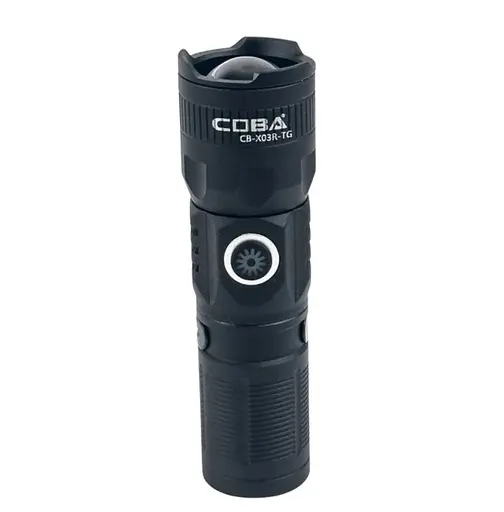 Ручний ліхтар Coba CB-X03R-TG на акумуляторі зі швидким заряджанням ручний ліхтар LED біле світло Чорний - фото 3