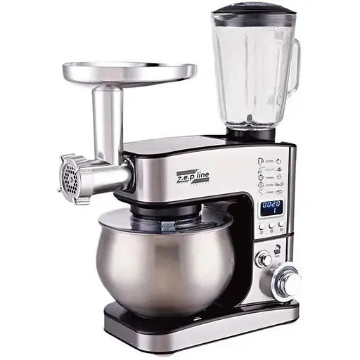 Кухонный комбайн Zepline ZP-135, 7в1, 6 режимов 4200Вт Черный/Серый - фото 1