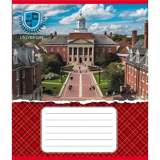 Зошит загальний "Університети" Leader 048-590258K-2 в клітинку, 48 аркушів - фото 1