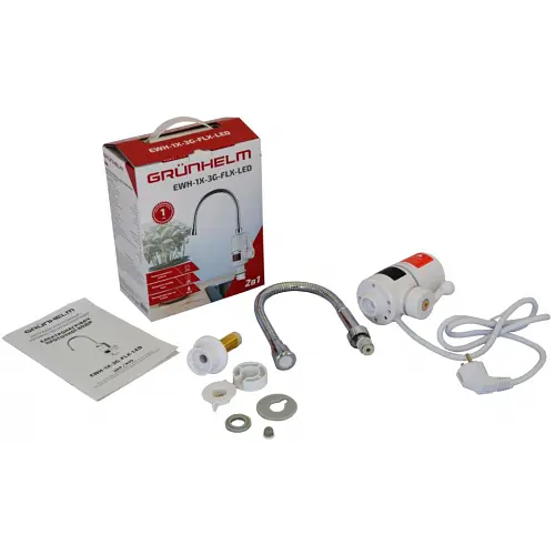 Проточний водонагрівач Grunhelm EWH-1X-3G-FLX-LED - фото 3