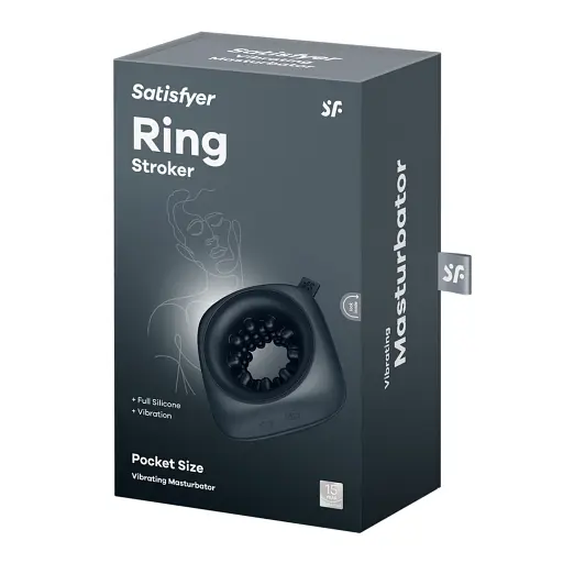 Мастурбатор Satisfyer Ring Stroker с вибрацией черный - фото 4