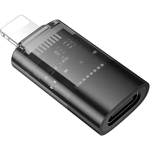 Переходник Hoco UA36A Lightning Male to USB-C Female OTG Black [140335] - фото 3