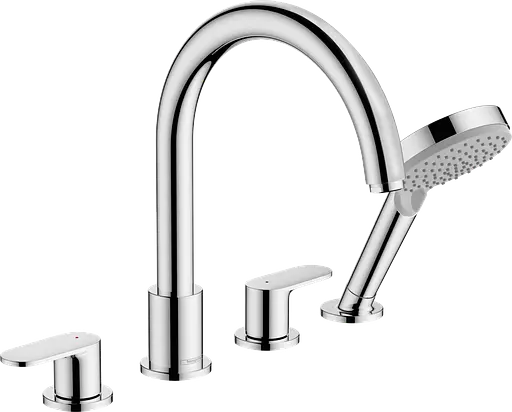 Змішувач Hansgrohe Vernis Blend врізний на край ванни на 4 отвори Chrome 71456000 Хром - фото 1