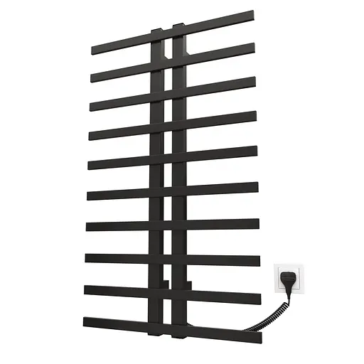 Електрична рушникосушарка Kosser Флай 1000x600 ER тайм. чорний ДФ02ER, Чорний матовий, Праве - фото 1