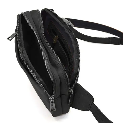 Кожаная мужская сумка на пояс TARWA 25х15х4 см sum0026006 - фото 11