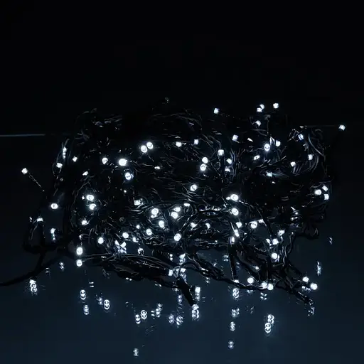 Вулична гірлянда Бахрома GarlandoPro 12 м 200 LED чорний дріт Білий 12MBW