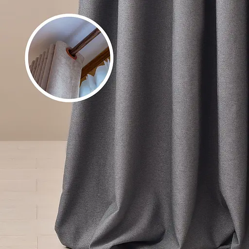 Комплект штор Ideia Naturel с люверсами графит 2.7х3м2 шт. (400020685) - фото 3