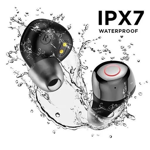Бездротові навушники Earbuds Pixus Storm TWS, IPX7, BT5.3, 55mAh, 300mAh, 7h, Black UA UCRF - фото 4