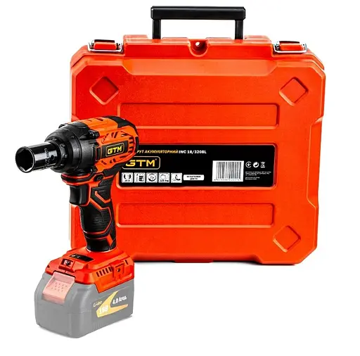 Набір акумуляторного інструменту GTM 18V шурупокрут DSI18/80BL, дискова пила CS18/165BL, гайкокрут IWC18/320BL + 2 АКБ і ЗП - фото 4