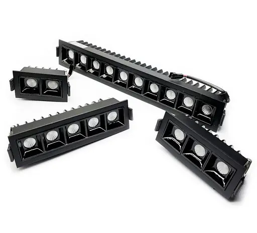 Светильник точечный врезной KLOODI KD-POINT 5X2 10W 4K BK - фото 3