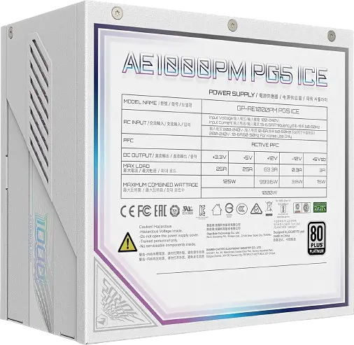 Блок питания Gigabyte GP-AE1000PM PG5 ICE 1000W 80+ Platinum - фото 5