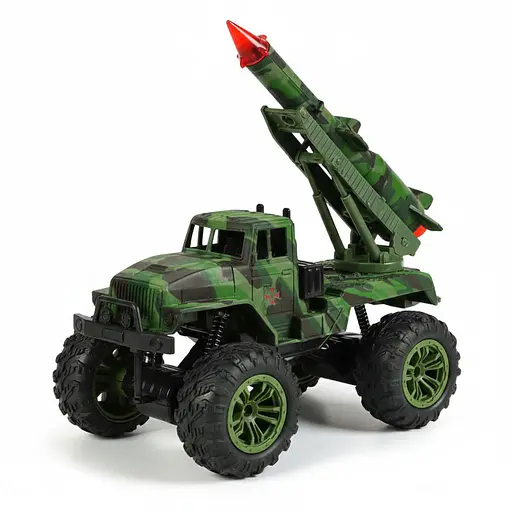 Машина-ракетная установка на р/к 31730-01, ВСУ, 1:16, звук, подсветка, амортизация, аккумулятор 3.7V, зеленая