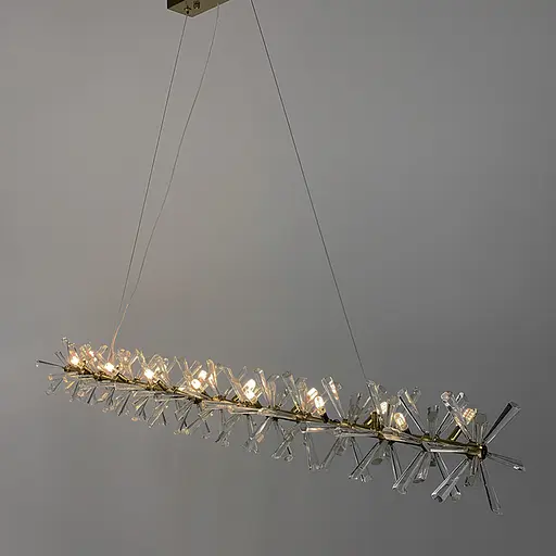 Удлиненная дизайнерская люстра с кристаллами Line.F NO 4-1000L - фото 2