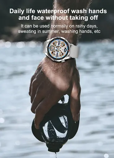 Розумні смарт-годинник LEMFO GTS4-Y11 силіконовий ремінець Silver Silver (18607) - фото 2