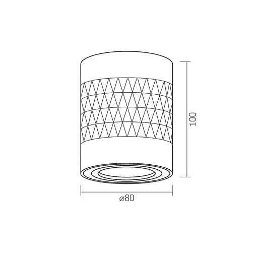 Світильник Videx під лампу GU10 білий накладний + біла пряма лінія Ø8х10 см Line F Арт. VL-SPF04A-WPW - фото 3