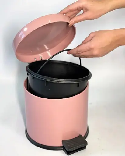Ведро для мусора с педалью Maxiflow 3 л Розовый 4501.1825S.103.03  - фото 5