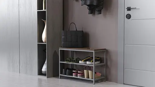 Банкетка універсальна Ferrum-decor Слайм 45x63x26 сірий ДСП Дуб Сонома Трюфель 16мм (FRD-104083) - фото 7